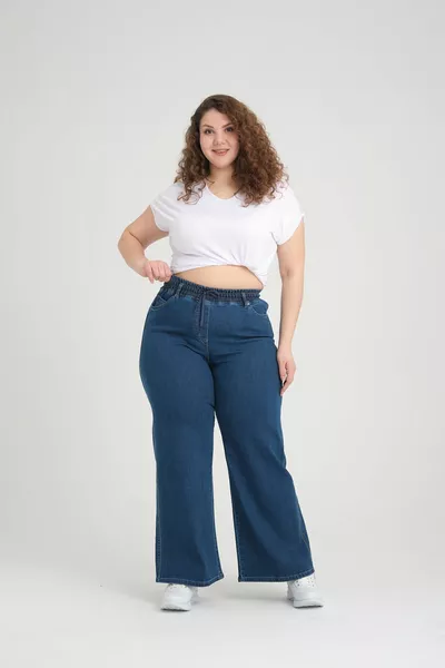 Elastic Wide-Leg Pants