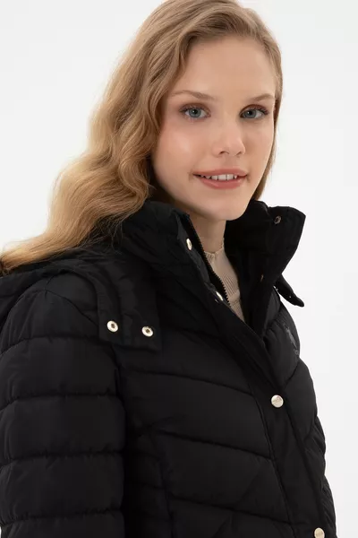 معطف نسائي أسود 