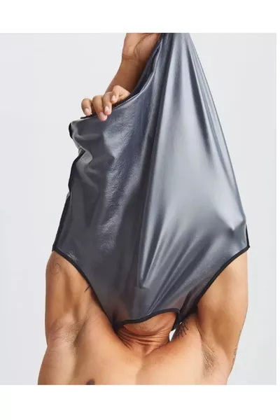 Sauna Black Thermal Tank Top Helps Burn Fat Polymer Fabric Corset Effect Black Color