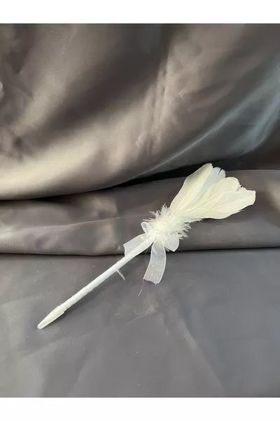 Ручка для свадьбы с белыми пушистыми цветами, свадебная ручка