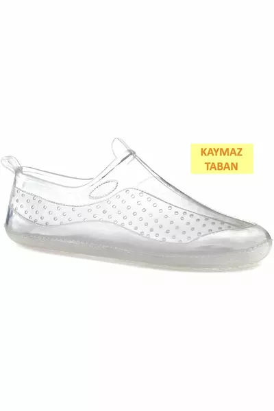 حذاء شفاف للنساء والرجال بنعل مضاد للانزلاق للشاطئ والبحر