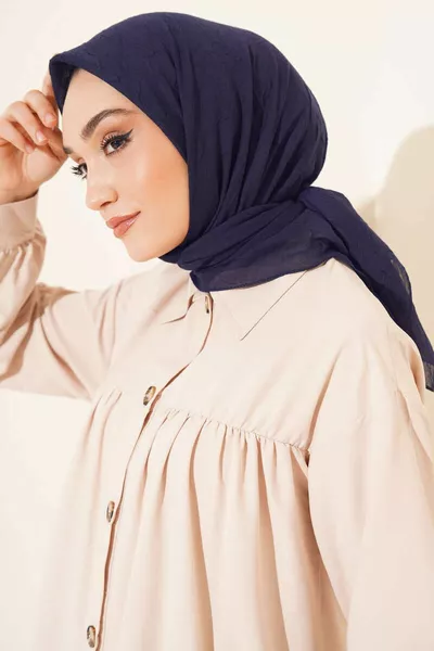 وشاح بامبو كراش فاخر باللون الأزرق الداكن