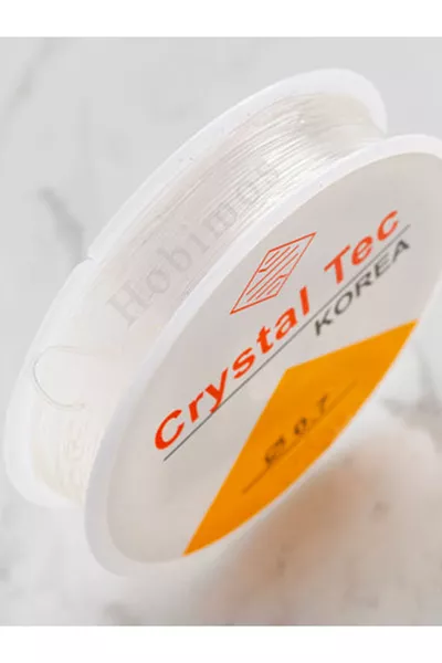 Прозрачно Еластично Силиконово Монофилно Влакно 0,7 мм - Еластична Тел за Ръчно Изработени Бижута и Аксесоари, Въже за Тесбих