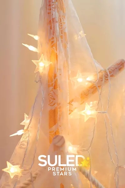 ضوء ديكوري LED بطول 3 أمتار يعمل بالبطارية مع  نجمة، إضاءة نهارية للزينة والحفلات