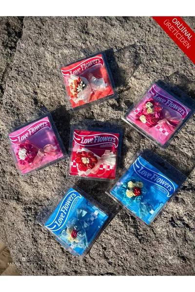 Мини-букет Love Flowers Красные цветы, коллекционное, подарок любимому, вечные цветы