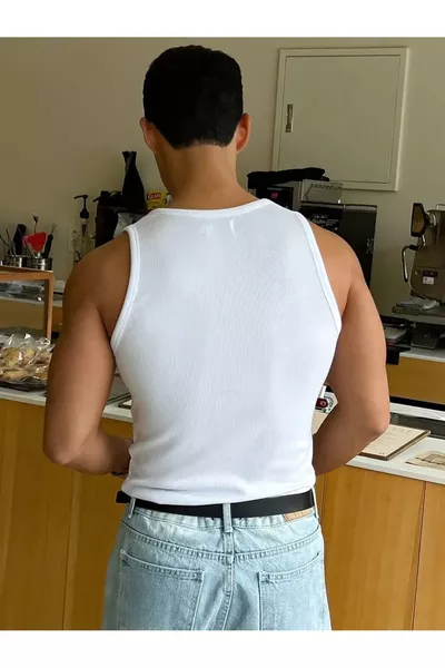 قميص رياضي رجالي بأكمام قصيرة من الليكرا