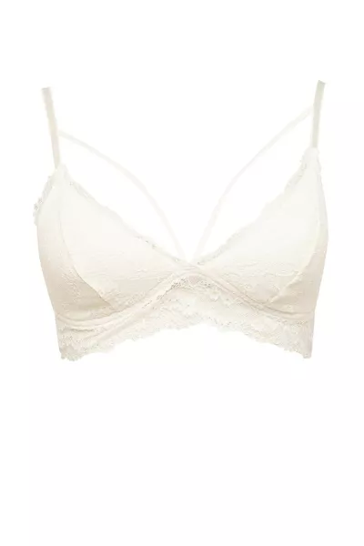 Padded Lace Covered Padded Bralette - Fall In Love au