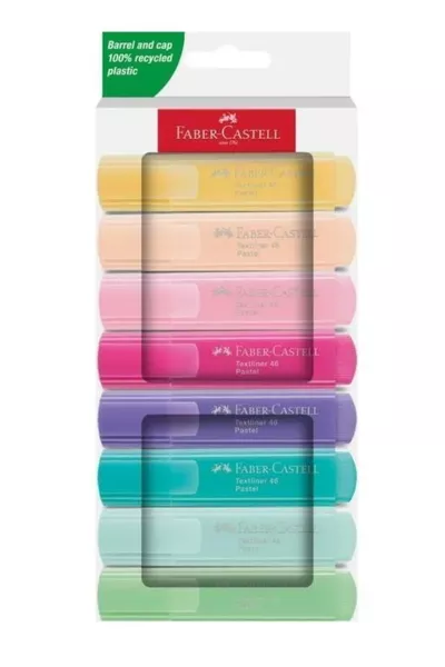 Набор флуоресцентных ручек, 8 штук, пастельные цвета, 3 разных толщины линий, новая формула с большей яркостью