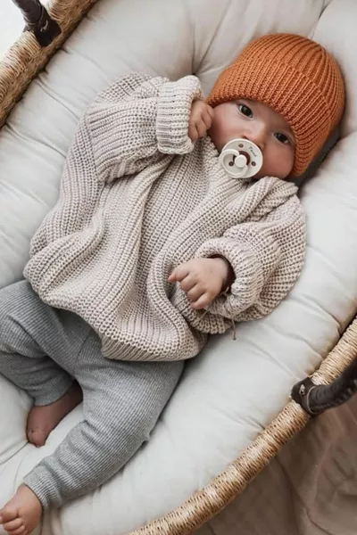 Girls Boys Baby Thessaloniki Knit Crew Neck Sweater Kids Pullover 6 Months-5 Years