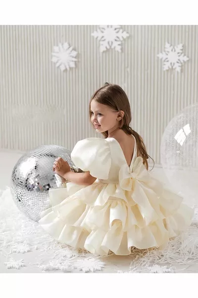 Robe de soirée en satin pour fille