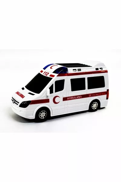 سيارة إسعاف لعبة كبيرة الحجم بموسيقى و إضاءة تتحرك ذاتيًا، سم.