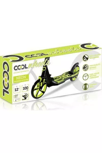 سكوتر قابل للطي بعجلتين ومكابح للأطفال من عمر 3 - 4 سنوات Coolwheels + للأطفال بعمر سنتين باللون الأسود