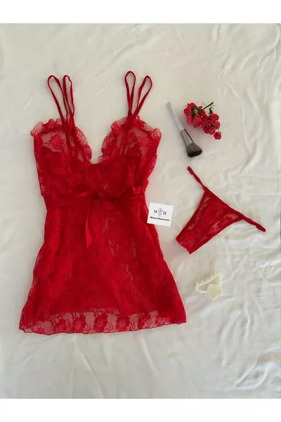 Red Paradise Nightwear Lingerie Set
