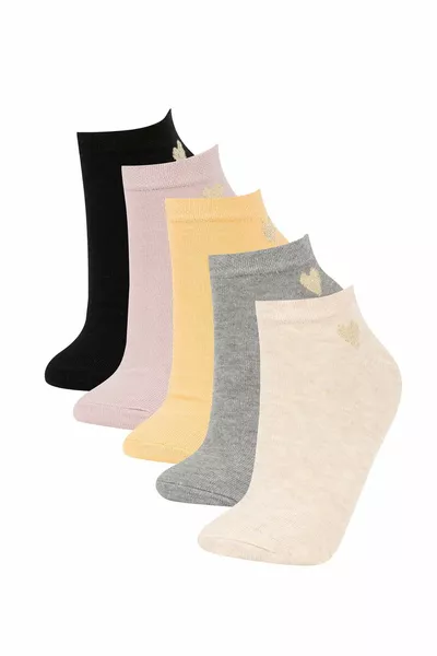 جوارب نسائية قطنية قصيرة 5 قطع AZNS