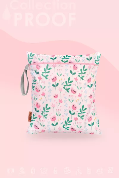 حقيبة ملابس مقاومة للأطفال، مايوه، ملابس مبللة وجافة، حقيبة غسيل مقاومة للسوائل للأوساخ والنظافة، فلووي