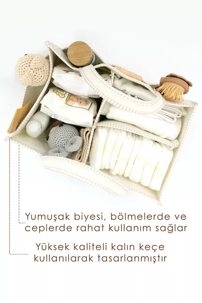 Veelzijdige Dikke Vilt Moeder-Baby Verzorgingstas, Kast Organizer, Scotch Serie