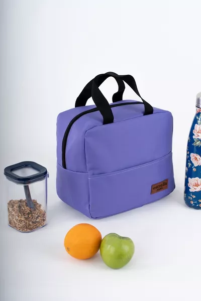 Термосумка для еды Mila 7 л, теплоизолированная, для обедов, для кемпинга, фиолетовая