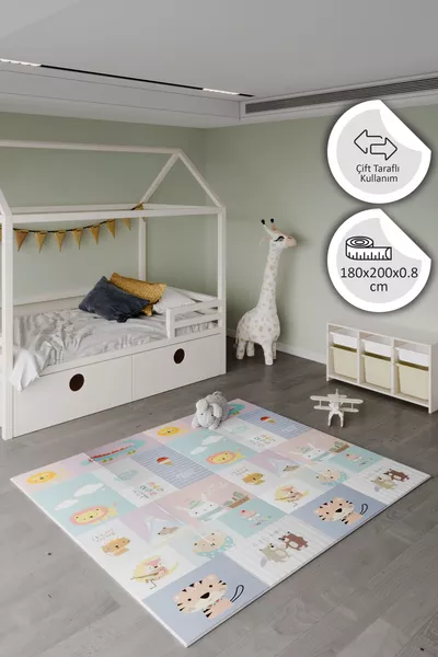 سجادة الألعاب القابلة للطي مزدوجة الوجه من سيتي بالس - 8 سم (مع حقيبة حمل)