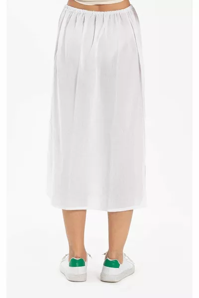 Juppon Şile Cloth Cotton Long Skirt Lining Full-Length Juppon White Byz