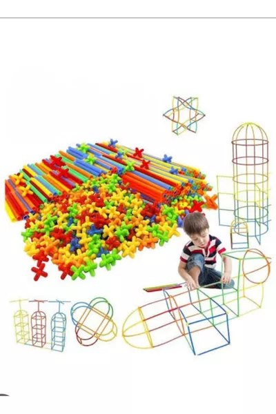 Bamboo Sticks Intelligence Imagination and Strength Educational Colorful Piece Children's Skill Development Game