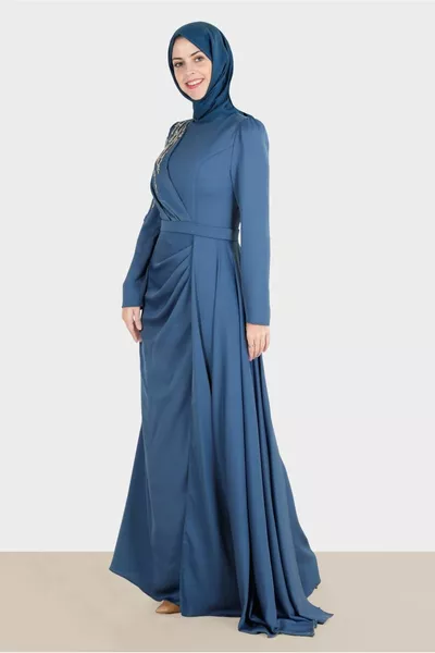 STEEN GEBORDUURDE SATIJNEN AVONDJURKEN 