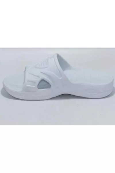 Chaussons de bain blancs unisexes