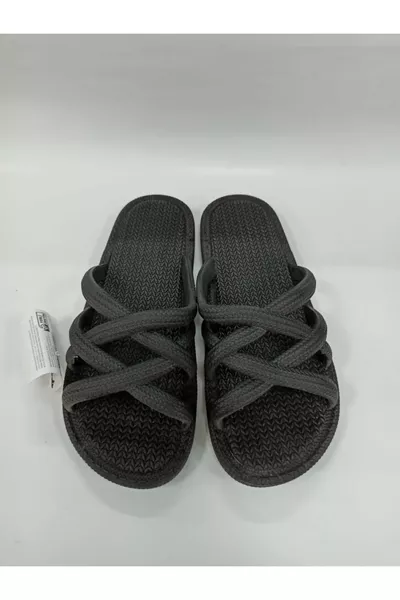 Dames zwarte slippers