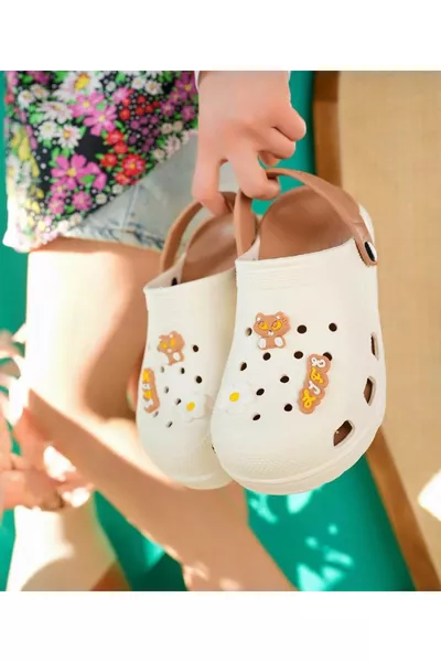 Eva Closed-Toe Double Sole Garden Bathroom Hospital Chef Slip-On Cross Slipper Model