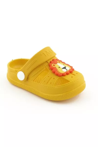 صندل أطفال مقاوم للانزلاق بنقشة الأسد 