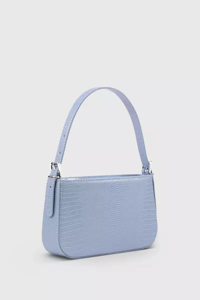 Borsa Baguette Donna con Fibbia Blu 