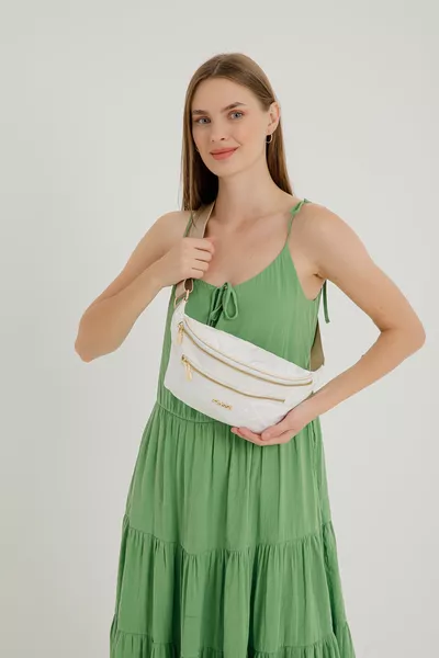 White Women's Waist Bag 