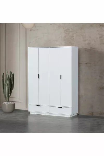 Armoire 4 portes 2 tiroirs