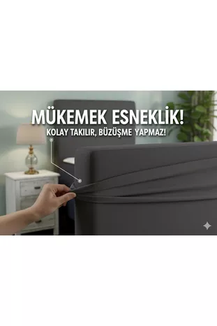 Housse de tête de lit pour lit double en tissu de qualité élastique cm