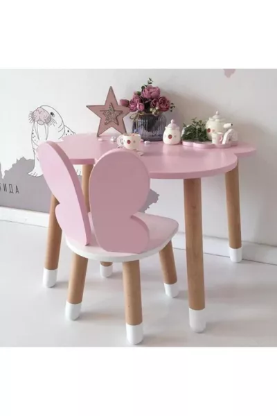 Chaise Papillon, chaise Montessori pour chambre d'enfant, table d'activité