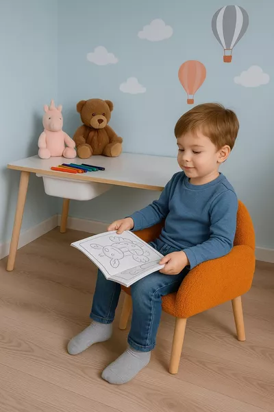 Activity Table Wooden Kids Table Armchair Chair