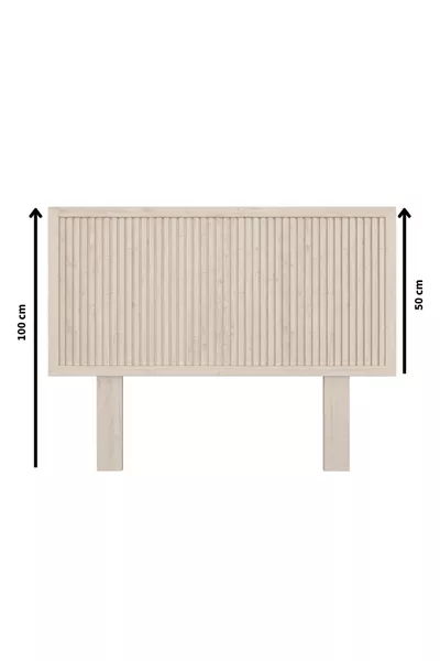 Alaz Model Natural Wood Single Headboard (VERTICAL)