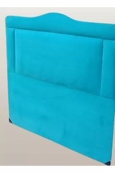 Title DK Single Person Foal Feather Turquoise Fabric Embossed Model Handmade