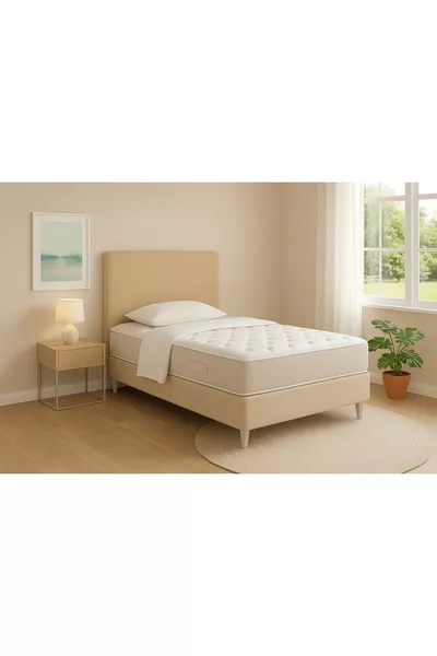 Bed Headboard Cover Beige Color cm Stretch Fabric