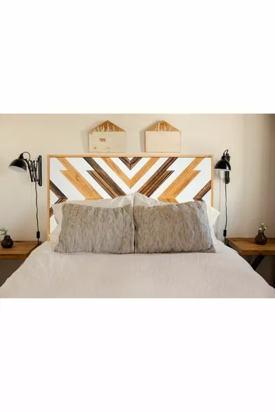 Scandinavisch Houten Handgemaakt Tweepersoons Bed/Hoofdeinde