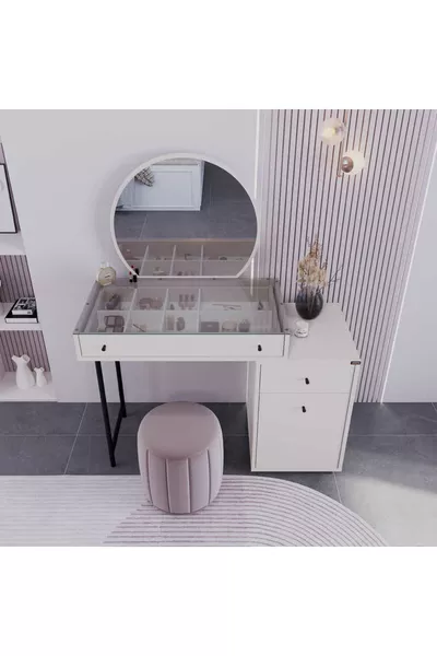 Coiffeuse Dior avec miroir - Vison cm
