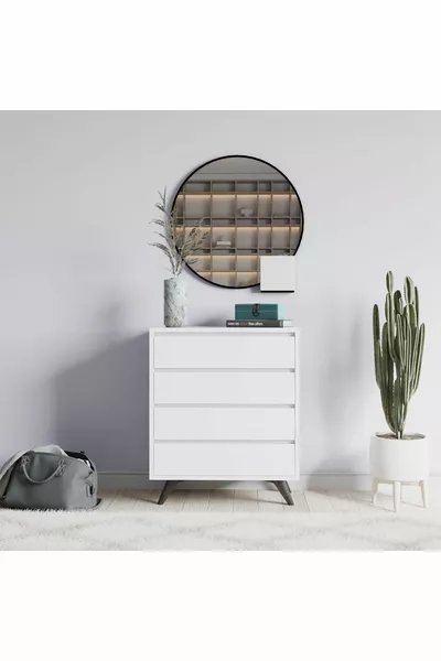 دولاب سوڤيرا بأربعة أدراج أبيض