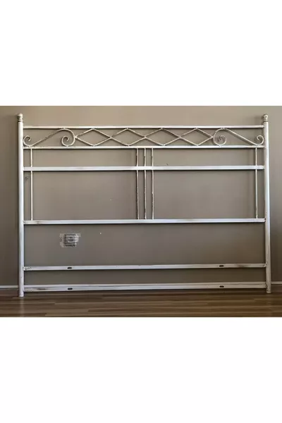 Plain Wrought Iron Headboard Suitable for Beds of ' Size