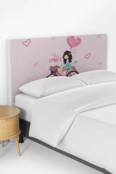 Прекрасен комплект за детска стая с две легла с калъф за глава с десен на велосипед