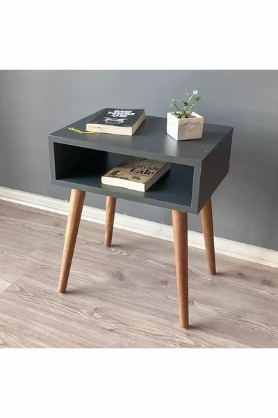 Houten nachtkastje bijzettafel bedzijde nachtkastje