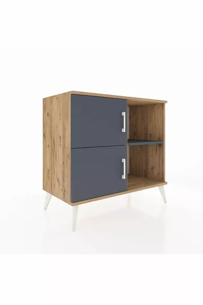 Hyperion Dresser 2-Shelf 2-Door Pine-Anthracite