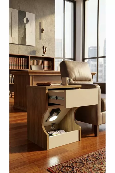 كومود سرّي بقسمات - MDF من الدرجة الأولى