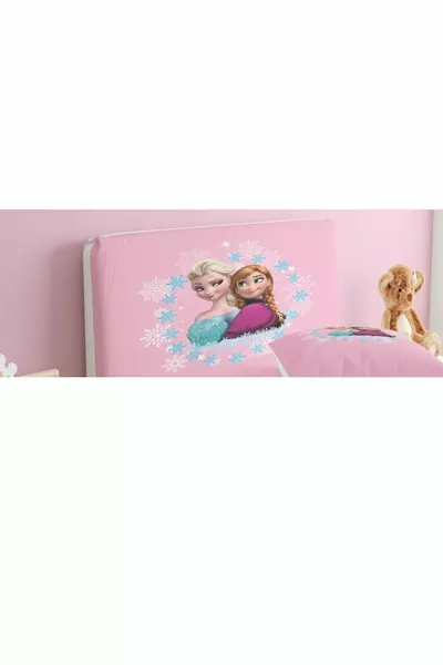 Bed Base Headboard Cover Pink Background Elsa and Anna