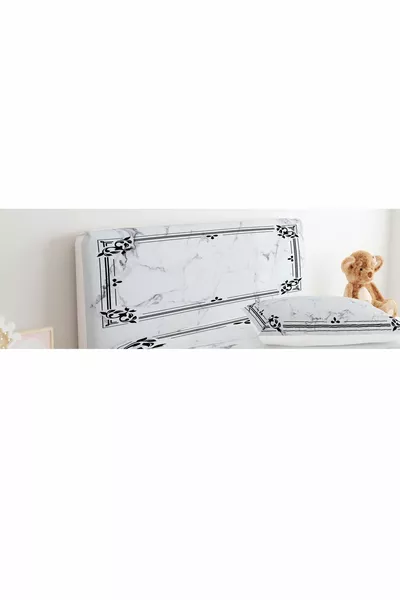 Housse de tête de lit Base Motif marbre Fleurs