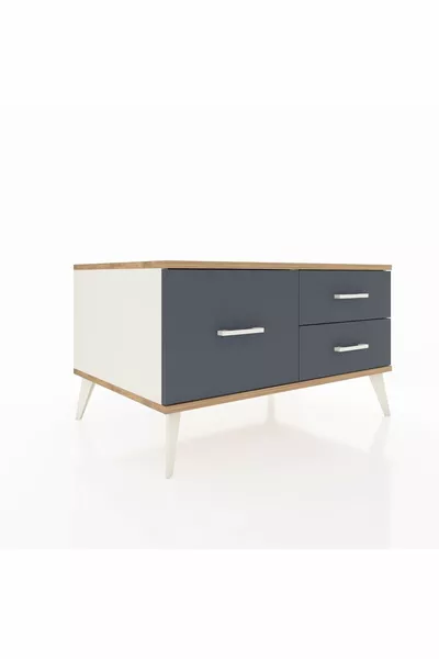 خزانة كرونوس ذات 3 أدراج مرمر القمر-صنوبر/أنثراسيت