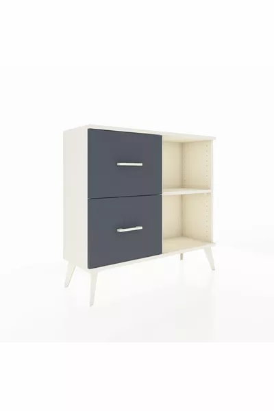 خزانة أرجس بروفيل مفردة الرف ودرجين حجر القمر-حجر القمر/أنترسط